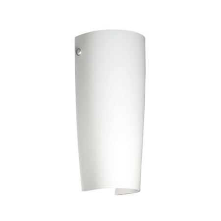 Tomas Wall Sconce, Opal Matte, Polished Nickel Cap Finish, 1x75W Incandescent